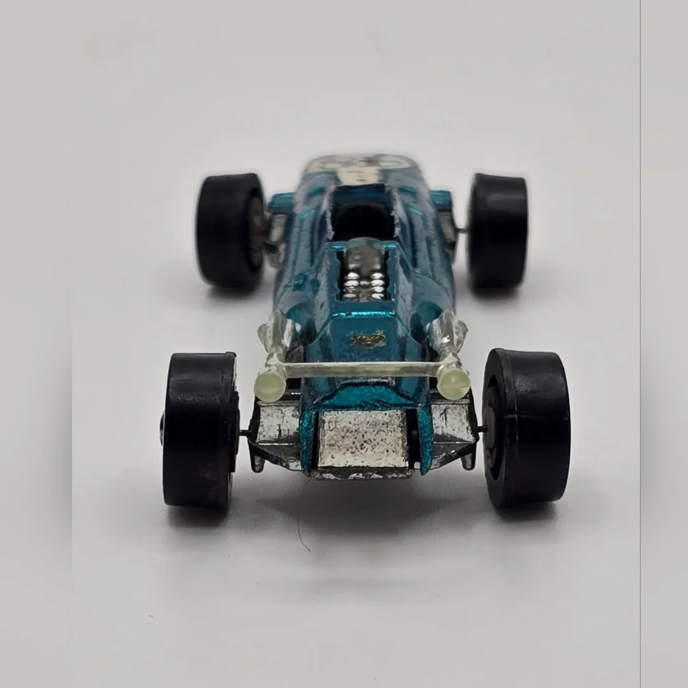 Redline Hot Wheels Indy Eagle Aqua Black Interior 1969 Hong Kong GUC